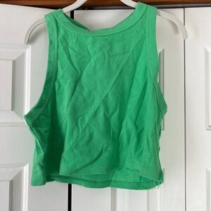 Princess Polly Organic Cotton Tank Top Green Curve